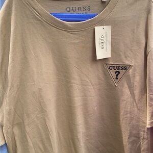 Guess Taupe Crew Neck Tee
